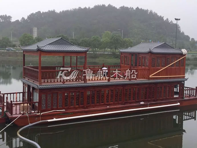 雙層水上餐飲畫舫船